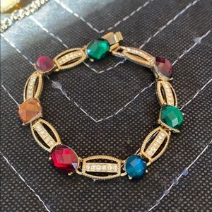 Napier Rhinestone Clasp bracelet
